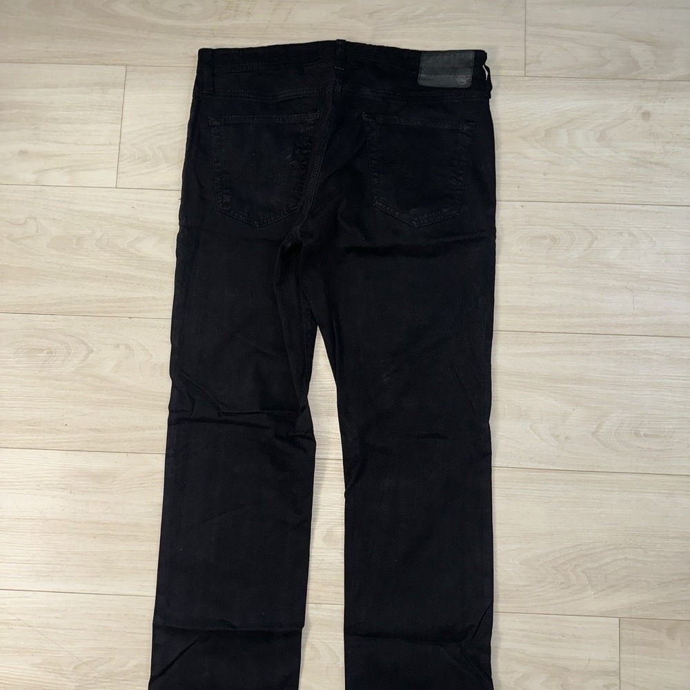 AG Adriano Goldschmied Pants Mens 34x33 Black The Everett Slim Straight Stretch - Picture 4 of 9